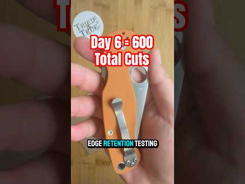 Day 6️⃣: Edge Retention Testing - Spyderco PM2 Rex 45   