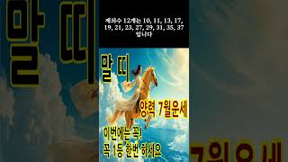 말띠2025년양력7월금전운세/로또사면대박나는날/말띠재물운/말띠돈빨리버는방법/말띠돈많이버는직업/말띠로또1등평생번호/말띠애정운/말띠부부운세/말띠속궁합/말띠귀인띠/말띠행운방향/말띠사주