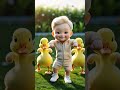 beautiful baby girl dancing with yellow ducks #funny #cutebaby #babydance #yellowducks #short #3dhd