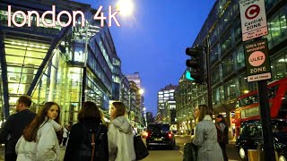 London Walk After Dark | Virtual Tour | 4K | england ??