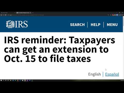 IRS reminder: Taxpayers can get an extension to Oct. 15 to file taxes