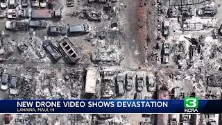 New drone video shows Maui wildfire destruction in Lahaina