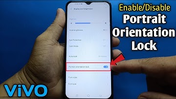 Do you want to enable/disable portrait orientation lock on ViVO Y20i