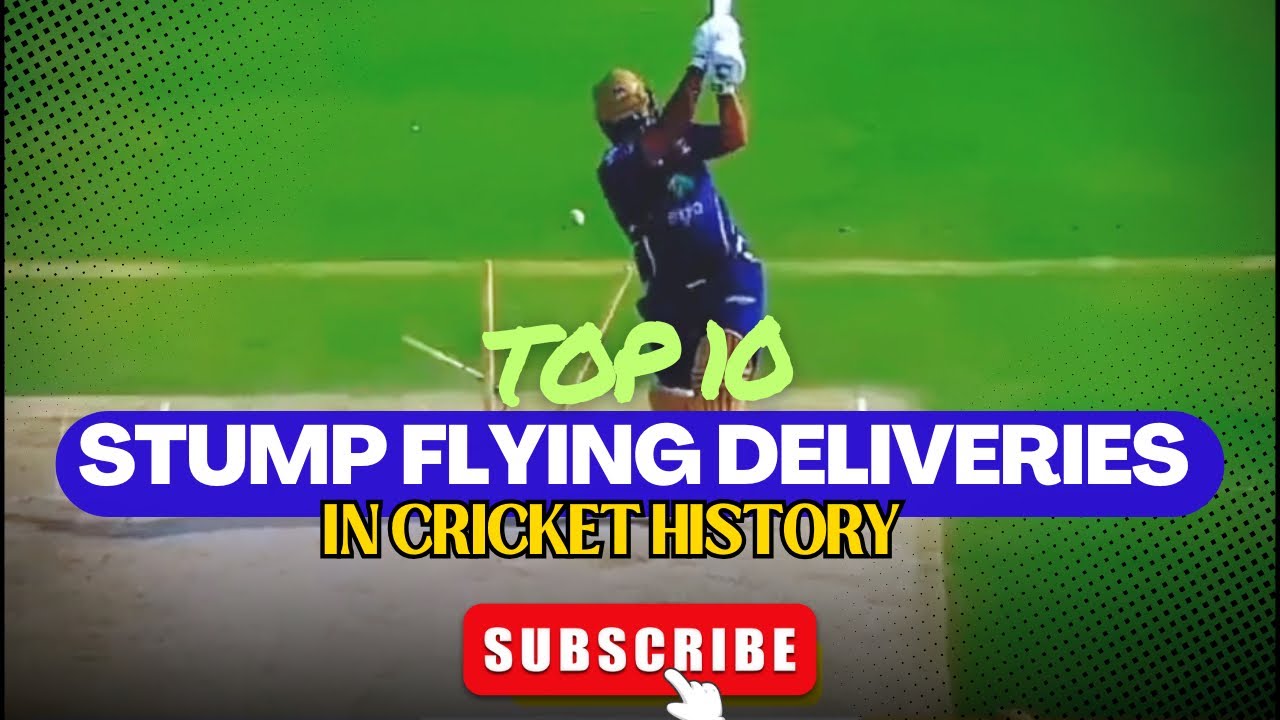 Top 10 Stump Flying Deliveries in Cricket History #Stump #flying # ...