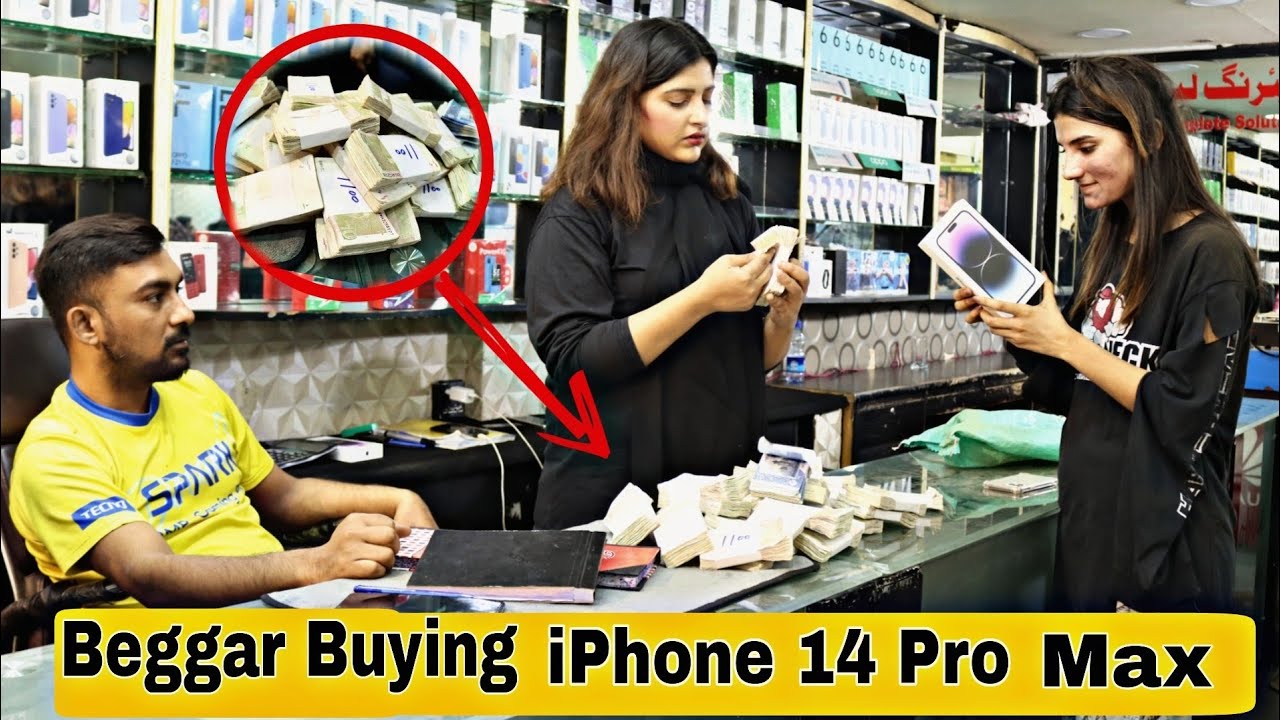 Beggar Buying IPHONE 14 PRO MAX Prank - Rich Beggar@crazycomedy9838 ...