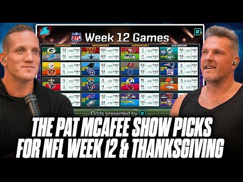 Thumbnail for The Pat McAfee Show Picks & Predicts Every Game For Thanksgiving & Week 12