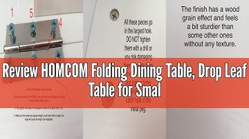 Review HOMCOM Folding Dining Table, Drop Leaf Table for Small Spaces with 2-Tier Shelves, Small Kitc