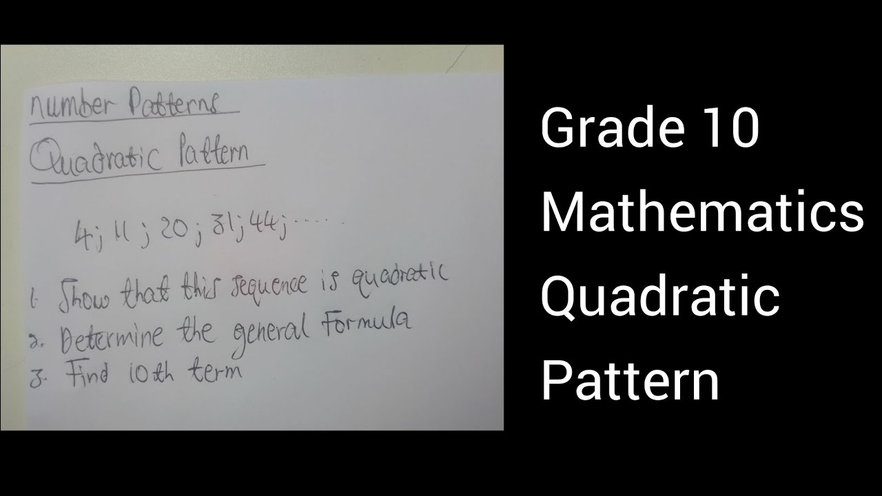 Quadratic Number Patterns | Exam-Style Question & Step-by-Step Solution ...