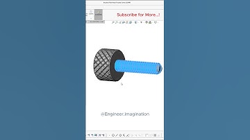 Knurled Flat Head Thumb Screw |@Engineer.Imagination| #shorts #foryou #solidworks #model #3d