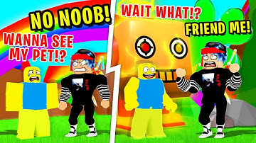 NOOB DISGUISE TROLLING WITH ROBOT 2.0 AND ULTIMATE CLOVER!! BULLY CRYS IN ROBLOX BUBBLEGUM SIMULATOR
