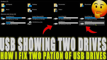 How I Fix 2 Partion Of USB Drive | pen drive showing two drives