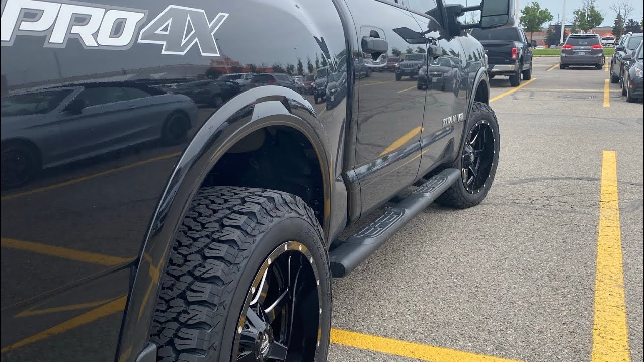 20x10 -24 Fuel Maverick on a 18’ NISSAN TITAN PRO 4X with stock suspension. Do they fit?