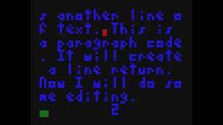 Texted (2013) Update
As a kind of proof of concept idea, Ive merged my SG6Txt program with Texted (2013) to create a new text editor in Micro Color BASIC for the TRS-80 MC-10. This version has real lowercase characters, rather than using the standard reverse character set of the MC6847. Texted (2013) Update