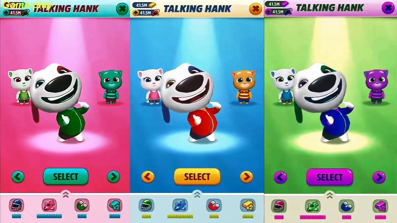 Talking Tom Gold Run (3 Star) Colors Reaction Talking Hank in New Santa's Village