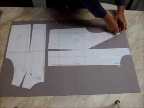 Cómo pasar un molde de costura a papel más grueso - YouTube