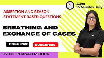 Breathing & Exchange of gases| Statement Based and Assertion and Reason| Dr. Pranali Mishra Ma