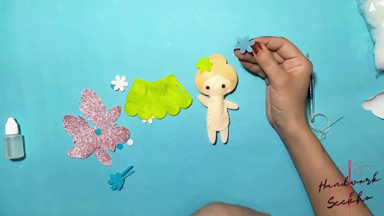 flower fairy | felt sewing | handwork seekho | craftiloo