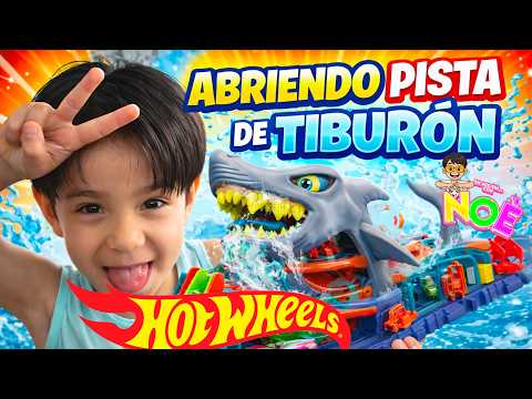 La mejor pista de tiburón de Hot Wheels / En acción con Noe 🚗
