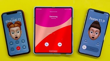 Incoming + Outgoing Call Samsung Z Fold3 vs IPhone 11+IPhone 11 Pro Max