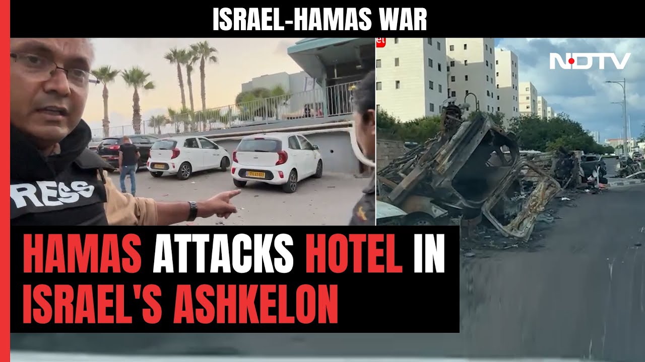 ⁣NDTV Crew Takes Shelter In Israel Hotel Basement As Rocket Strikes | Israel-Hamas War