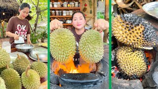Burn Durian and Cook Creamy Cake - Durian Cake made by Chef Sros | Cooking with Sros