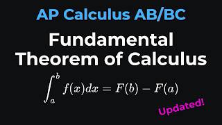 Fundamental Theorem of Calculus Part 1: Evaluating Definite Integrals (updated)