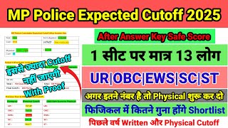 MP POLICE CUTOFF 2025 🔥 || MP POLICE CONSTABLE CUTOFF 2025 || MP POLICE CONSTABLE CUTOFF 