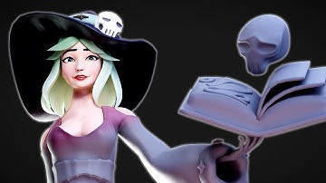 Blender Character Texture Painting - The Skull Witch