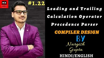 Leading and Training in Compiler Design | Operator Precedence Parsing | Compiler Design | PART 1.22