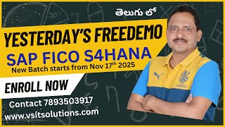 SAP S4 HANA FICO Tutorial | Free Demo | SAP FICO in Telugu | SAP FICO S4 HANA Training #saps4hana