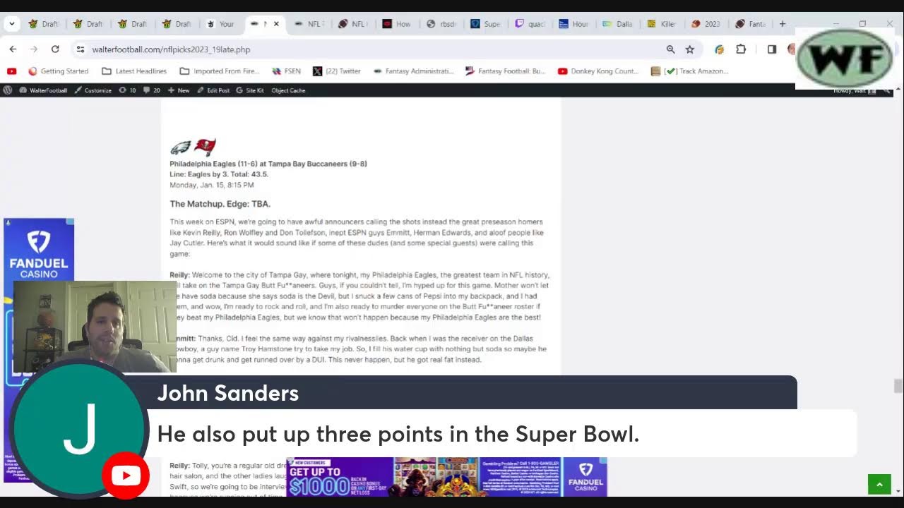 Week 19 NFL Picks Saturday Notes for the 2023 Season WalterFootball