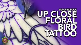 Floral Bird Close Up Tattoo Timelapse screenshot 4