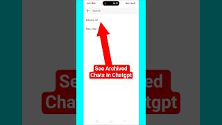 Chatgpt Mei Archive Chats Kaise Dekhe | How To See Archived Chat In Chatgpt | Chatgpt #shorts #viral