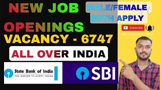 State Bank Of India me new job openings 6747 NEW VACANCY//आबेदन चालू होगेया @suvendumaity009