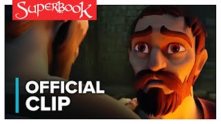 Paul and Silas Worshiping God In Prison | Superbook Clip