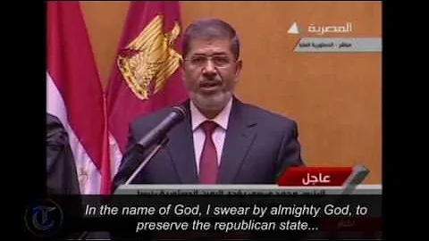 Egypt's new president Mohammed Morsi sworn in