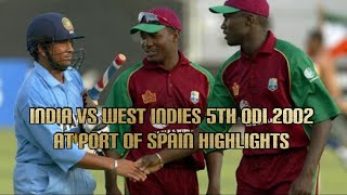 India vs West Indies 5th ODI 2002 at Port of Spain Highlights screenshot 4