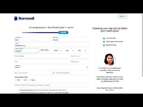 Borrowell Loan Application How-To Video