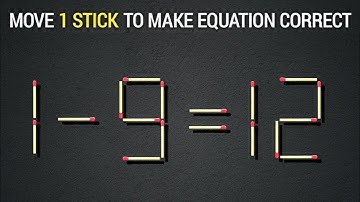 Turn the wrong equation into correct | Matchstick puzzle 1-9=13 | Quiz Master