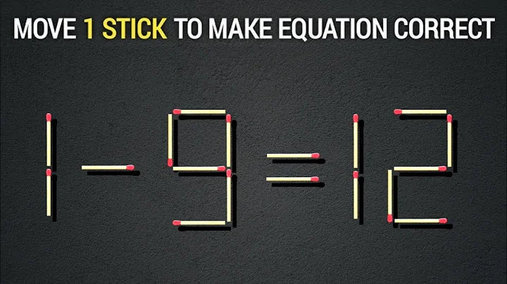 Turn the wrong equation into correct | Matchstick puzzle 1-9=13 | Quiz Master