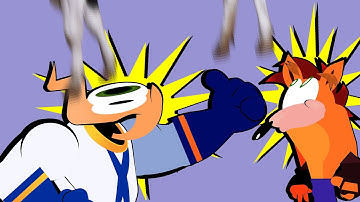 Earthworm Jim and Crash get Crushed by a Cow. (#earthwormjim and #crashbandicoot #animation)