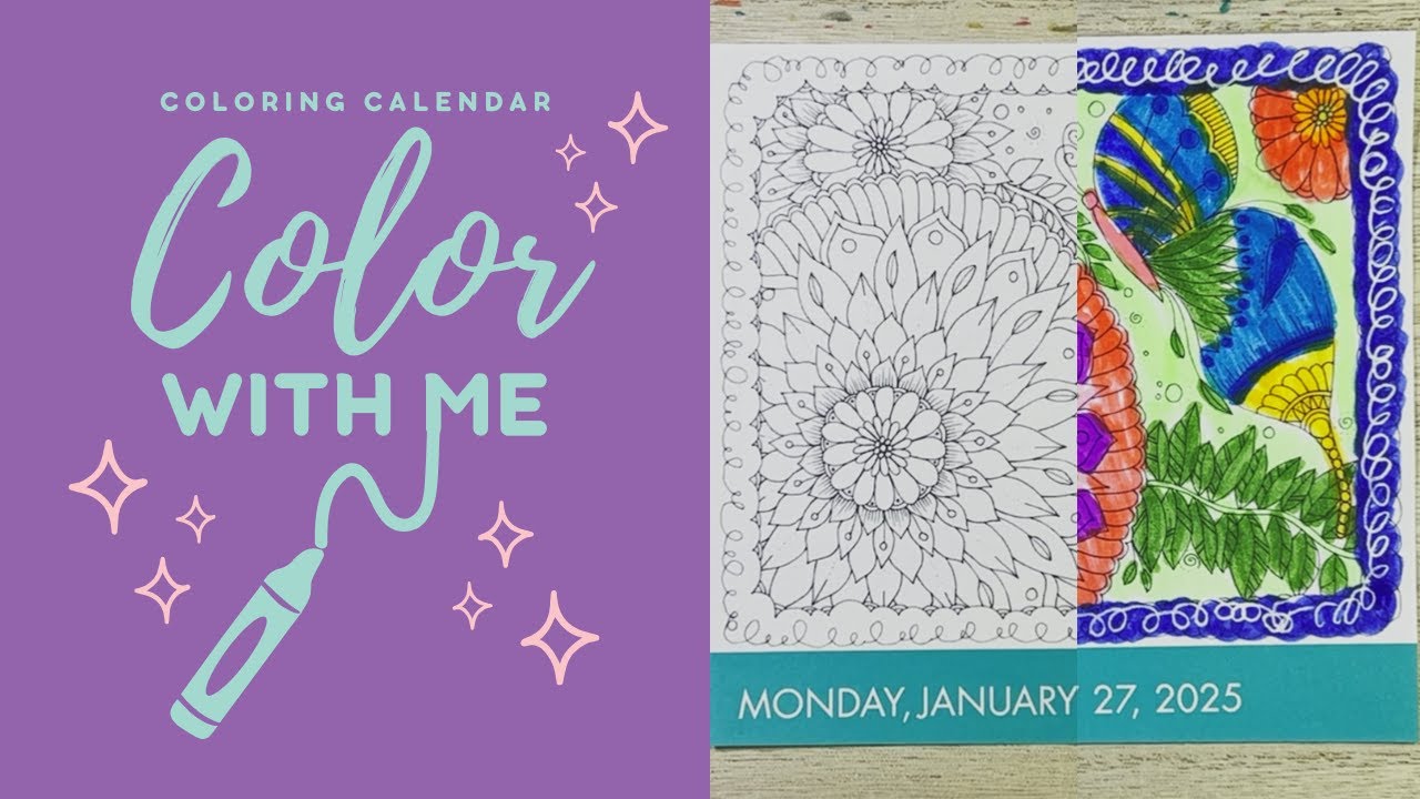 Daily Coloring Calendar 2025 | Color With Me [January 27] (Lo-fi)