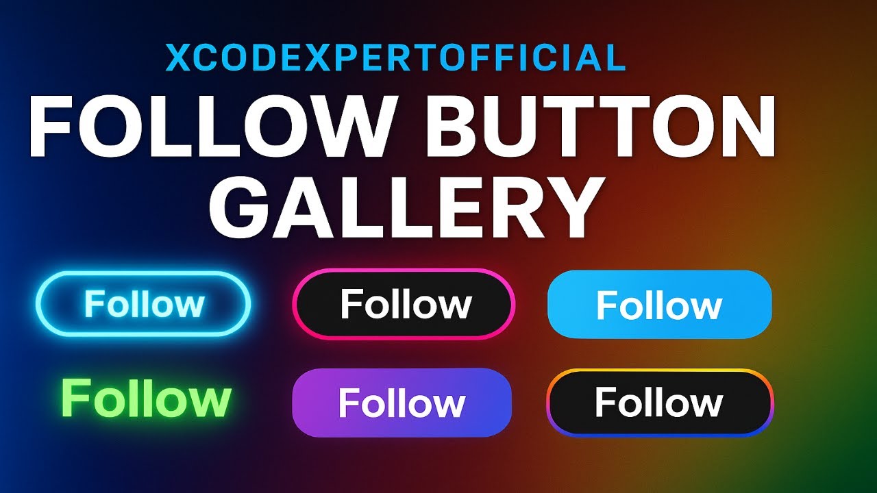 🔥 Stylish Follow Button Gallery with Animation | HTML CSS JavaScript ...