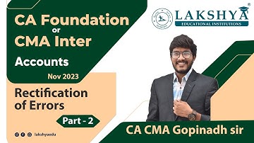 Rectification Of Errors Part 2