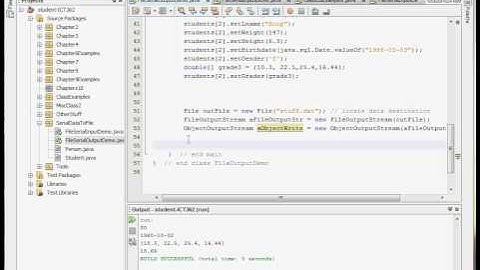 Java Programming: Writing And Reading Objects To Files