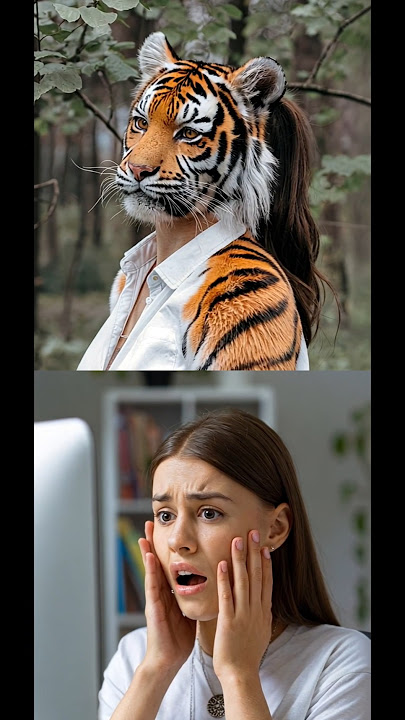 Tiger Woman #transformation #tiger  #cat #catwoman