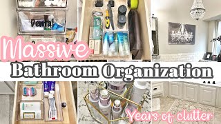 MASSIVE BATHROOM ORGANIZATION 2021 \/ BATHROOM DECLUTTER AND ORGANIZATION \/ BATHROOM ORGANIZING IDEAS