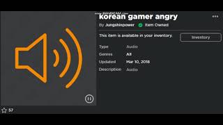 korean gamer angry Roblox