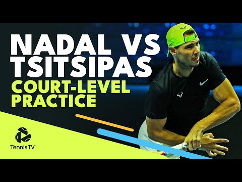 Rafael nadal vs stefanos tsitsipas: court-level practice highlights | nitto atp finals 2022