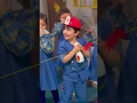 مهد کودک و پیش دبستانی دوزبانه نیکان روز آتش نشان بهترین مهدکودک دوزبانه کرج